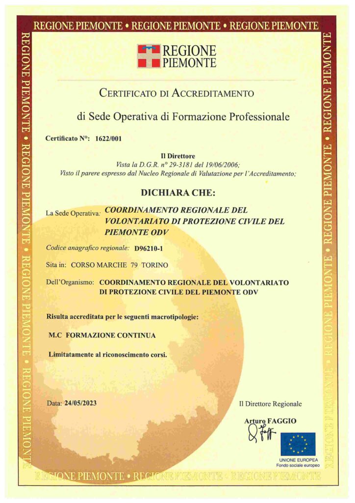 certificato di accreditamento